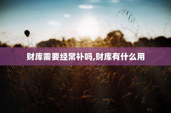 财库需要经常补吗,财库有什么用