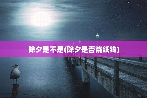 除夕是不是(除夕是否烧纸钱)