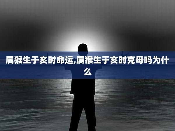 属猴生于亥时命运,属猴生于亥时克母吗为什么