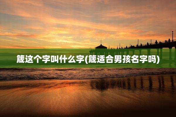 箴这个字叫什么字(箴适合男孩名字吗)