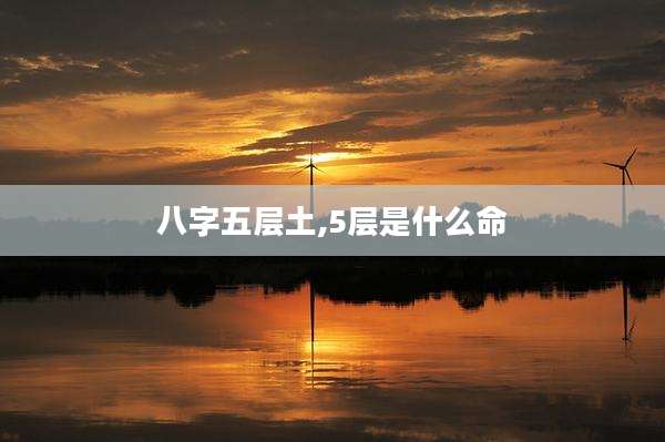 八字五层土,5层是什么命
