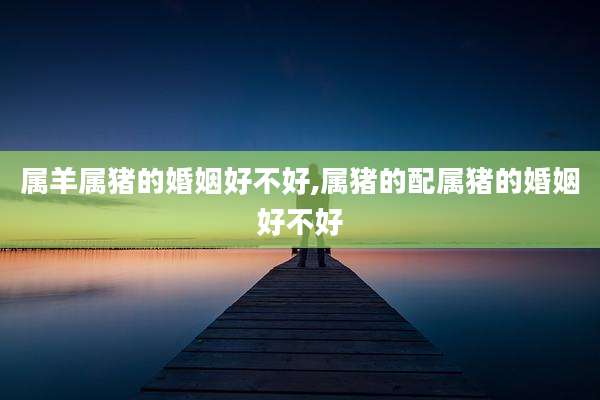 属羊属猪的婚姻好不好,属猪的配属猪的婚姻好不好