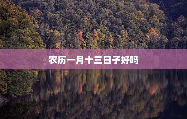 农历一月十三日子好吗
