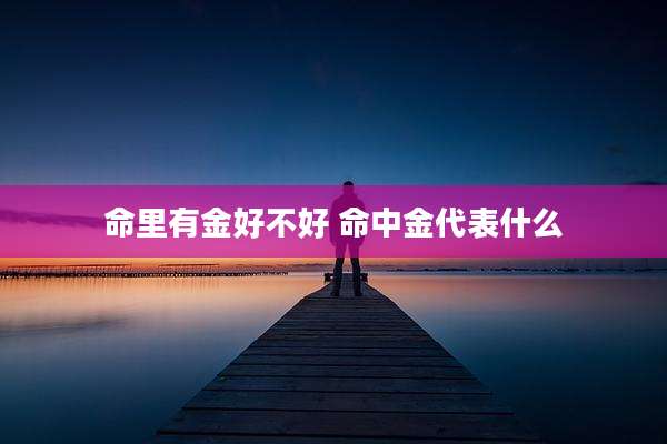 命里有金好不好 命中金代表什么