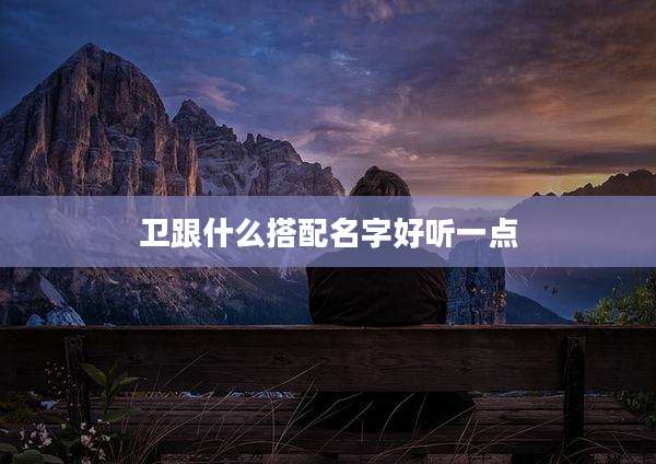卫跟什么搭配名字好听一点