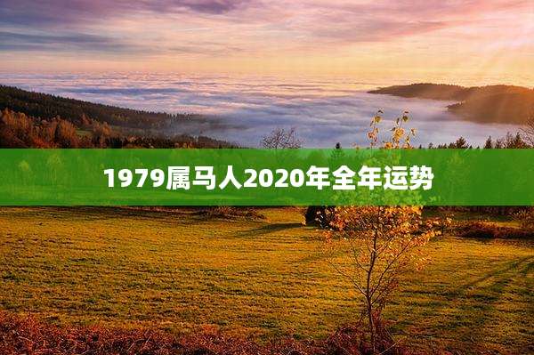 1979属马人2020年全年运势