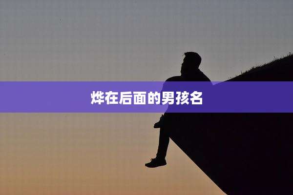 烨在后面的男孩名