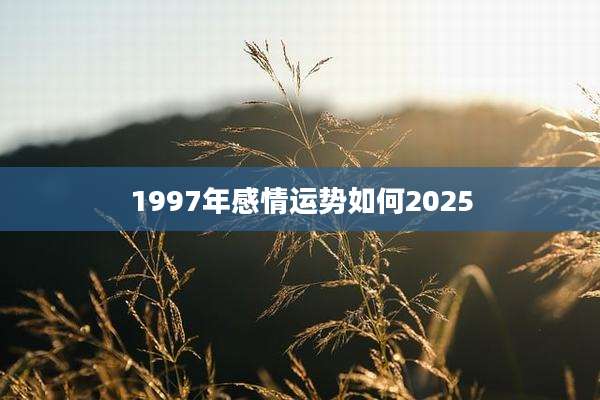 1997年感情运势如何2025