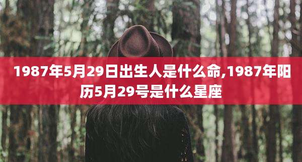1987年5月29日出生人是什么命,1987年阳历5月29号是什么星座