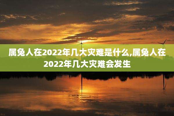 属兔人在2022年几大灾难是什么,属兔人在2022年几大灾难会发生