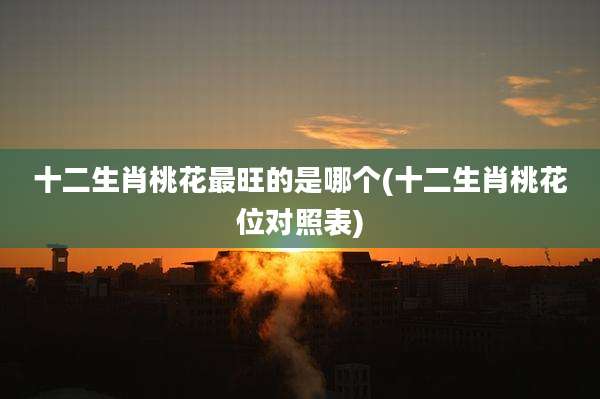 十二生肖桃花最旺的是哪个(十二生肖桃花位对照表)