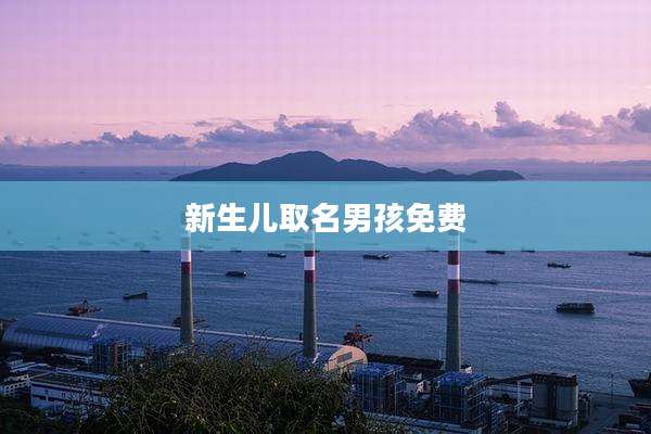 新生儿取名男孩免费