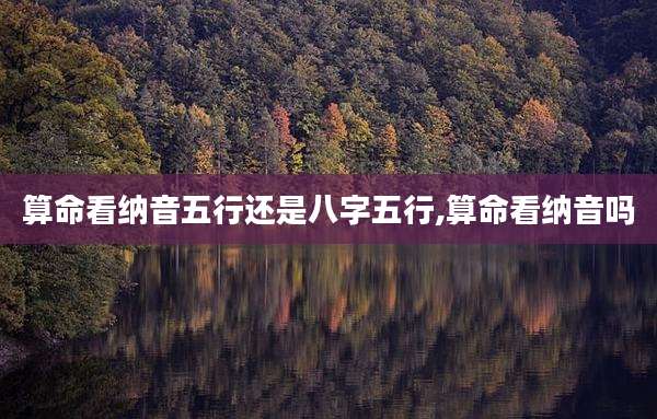 算命看纳音五行还是八字五行,算命看纳音吗