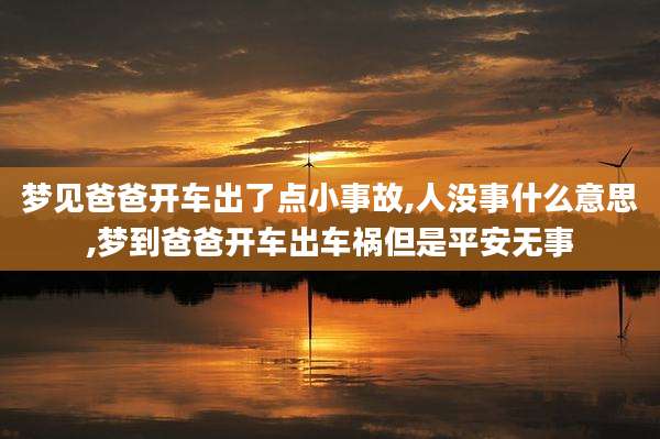 梦见爸爸开车出了点小事故,人没事什么意思,梦到爸爸开车出车祸但是平安无事