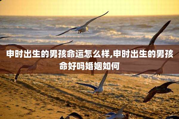 申时出生的男孩命运怎么样,申时出生的男孩命好吗婚姻如何