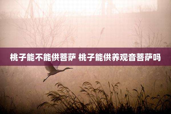 桃子能不能供菩萨 桃子能供养观音菩萨吗