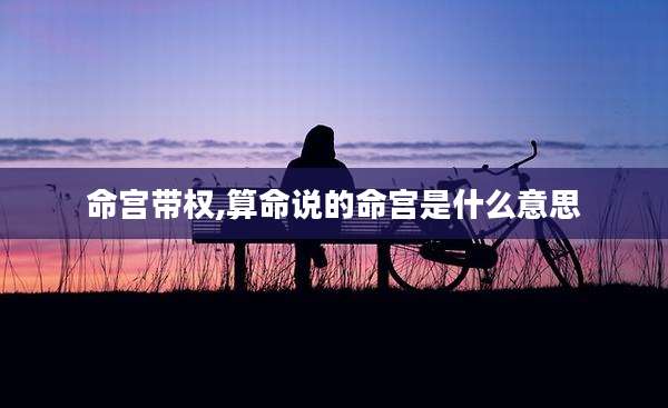 命宫带权,算命说的命宫是什么意思