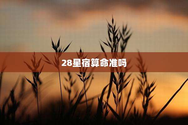 28星宿算命准吗