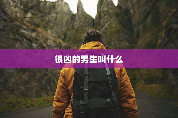 很凶的男生叫什么