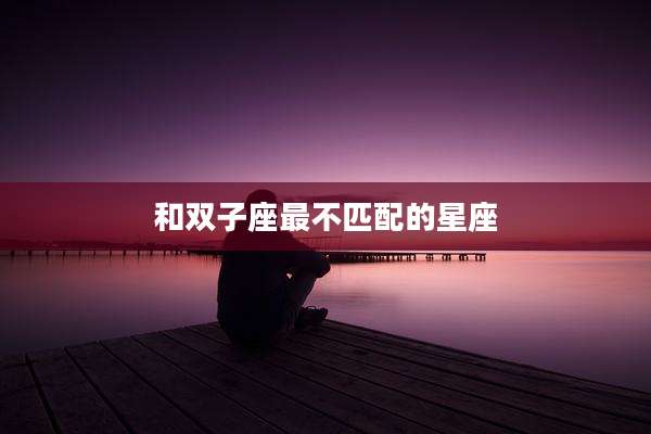 和双子座最不匹配的星座