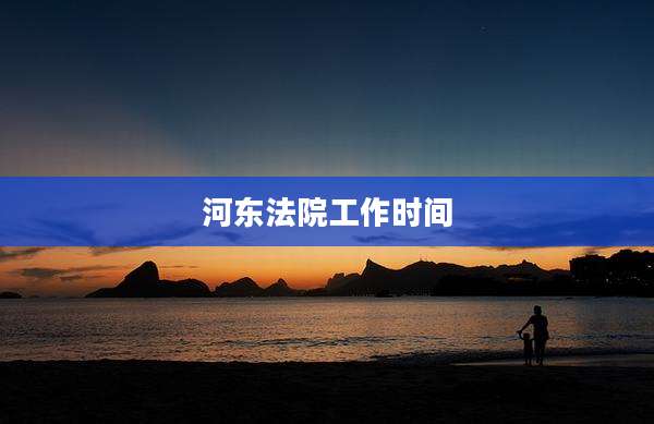 河东法院工作时间