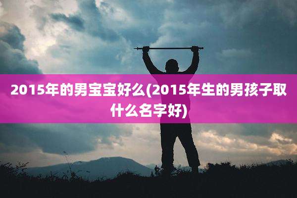 2015年的男宝宝好么(2015年生的男孩子取什么名字好)