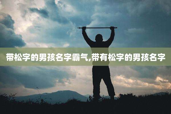 带松字的男孩名字霸气,带有松字的男孩名字