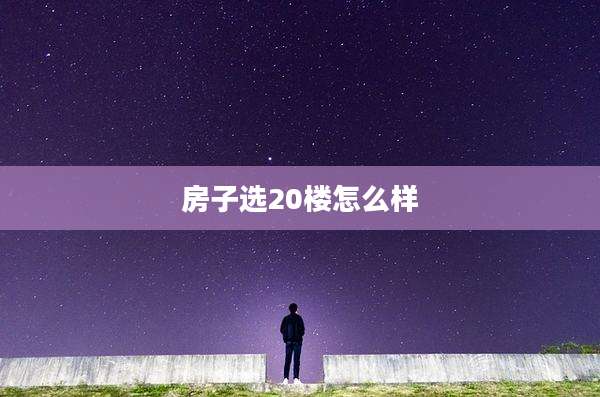房子选20楼怎么样