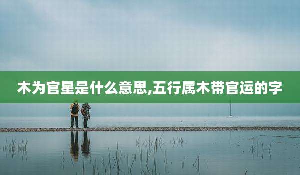 木为官星是什么意思,五行属木带官运的字