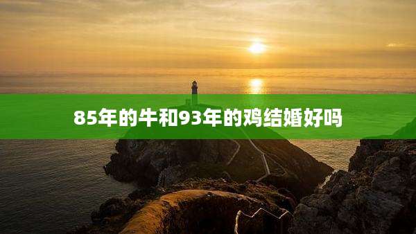 85年的牛和93年的鸡结婚好吗