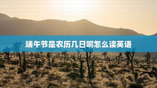 端午节是农历几日啊怎么读英语