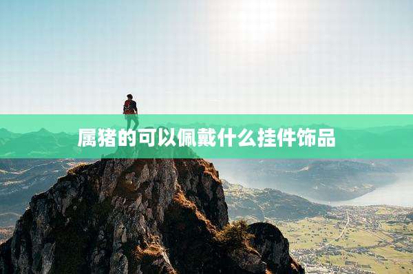 属猪的可以佩戴什么挂件饰品