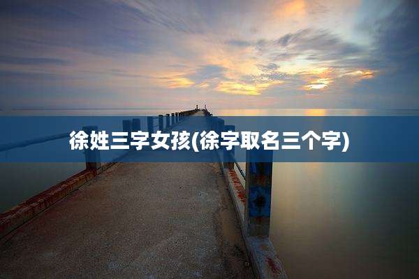 徐姓三字女孩(徐字取名三个字)
