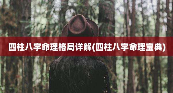 四柱八字命理格局详解(四柱八字命理宝典)