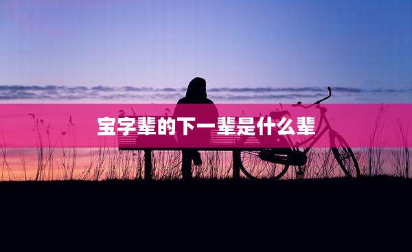 宝字辈的下一辈是什么辈