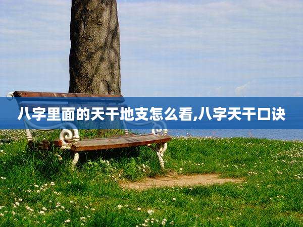 八字里面的天干地支怎么看,八字天干口诀