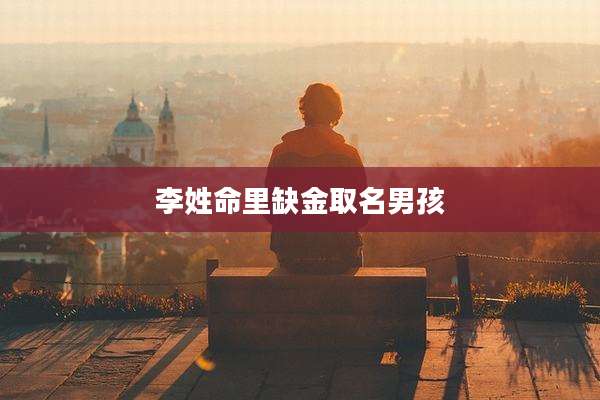 李姓命里缺金取名男孩