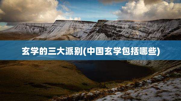 玄学的三大派别(中国玄学包括哪些)
