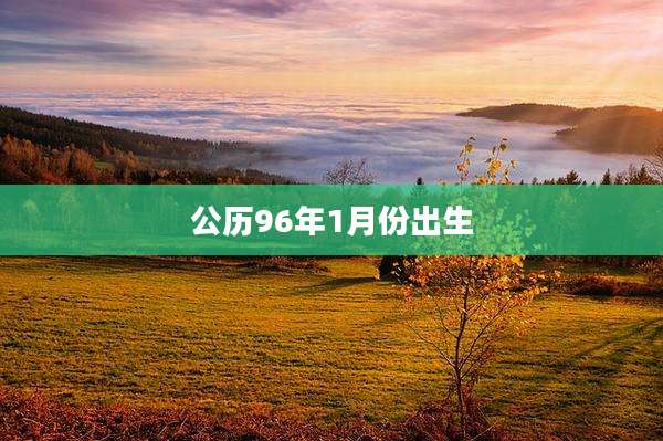 公历96年1月份出生