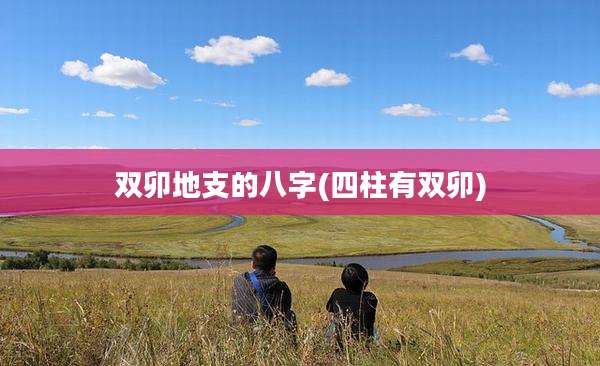 双卯地支的八字(四柱有双卯)