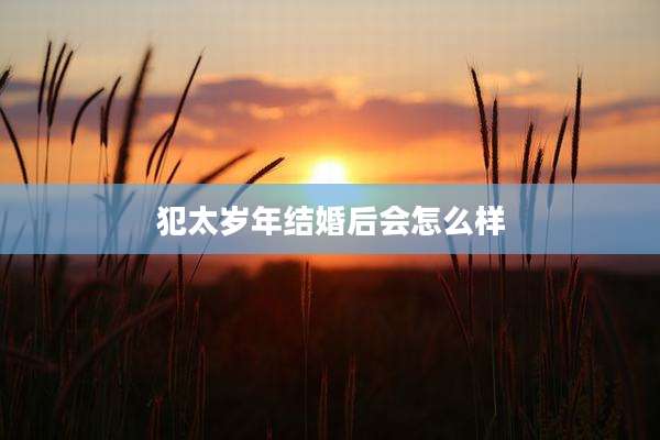 犯太岁年结婚后会怎么样