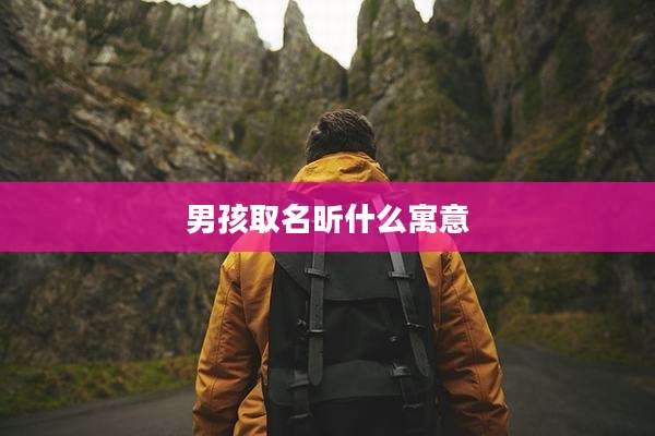 男孩取名昕什么寓意