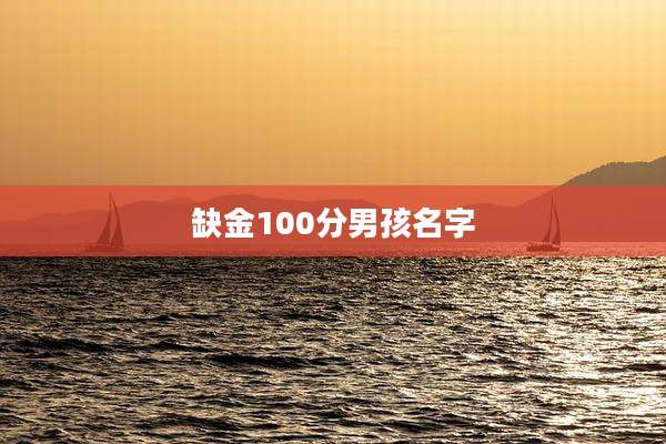 缺金100分男孩名字