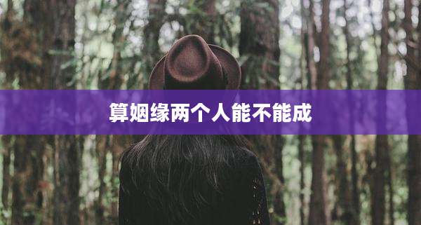 算姻缘两个人能不能成