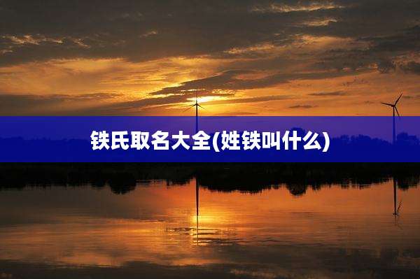铁氏取名大全(姓铁叫什么)