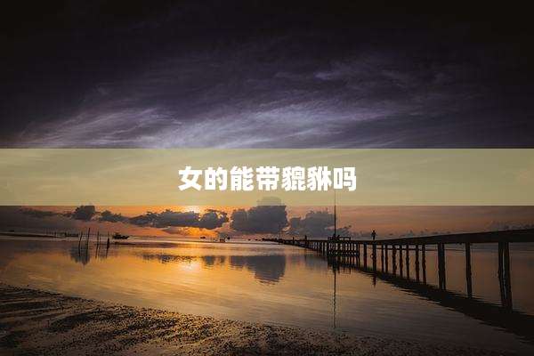女的能带貔貅吗