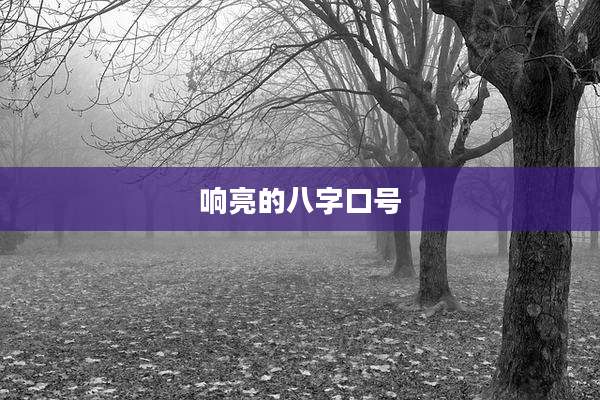响亮的八字口号
