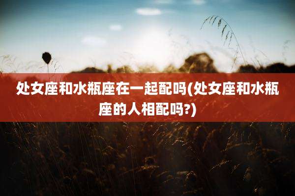处女座和水瓶座在一起配吗(处女座和水瓶座的人相配吗?)