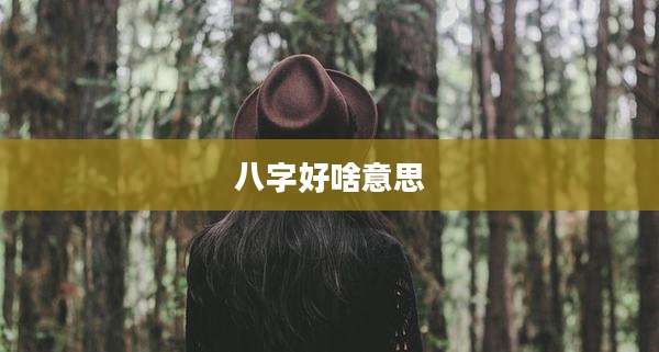八字好啥意思