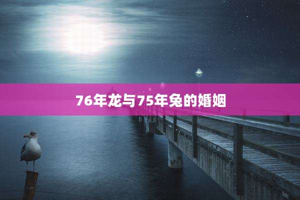 76年龙与75年兔的婚姻